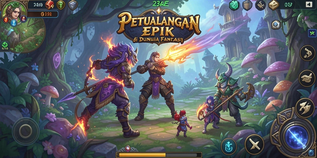 Tampilan menakjubkan dari gameplay dalam game petualangan 234E.