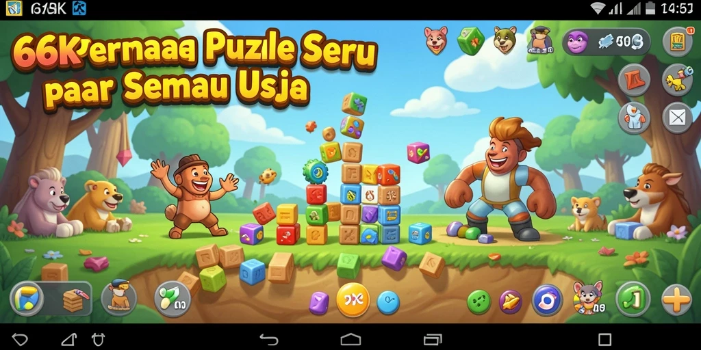 Tampilan gameplay seru dari 66K dengan tantangan Puzzle menarik.