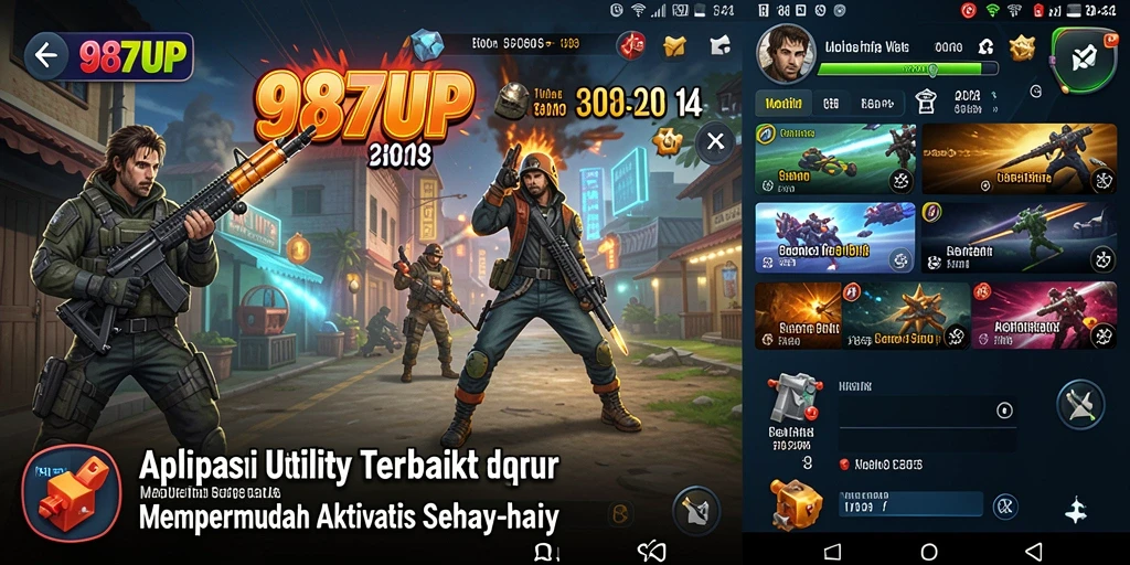 Tampilan utama 987UP yang menonjolkan berbagai fitur Utility.
