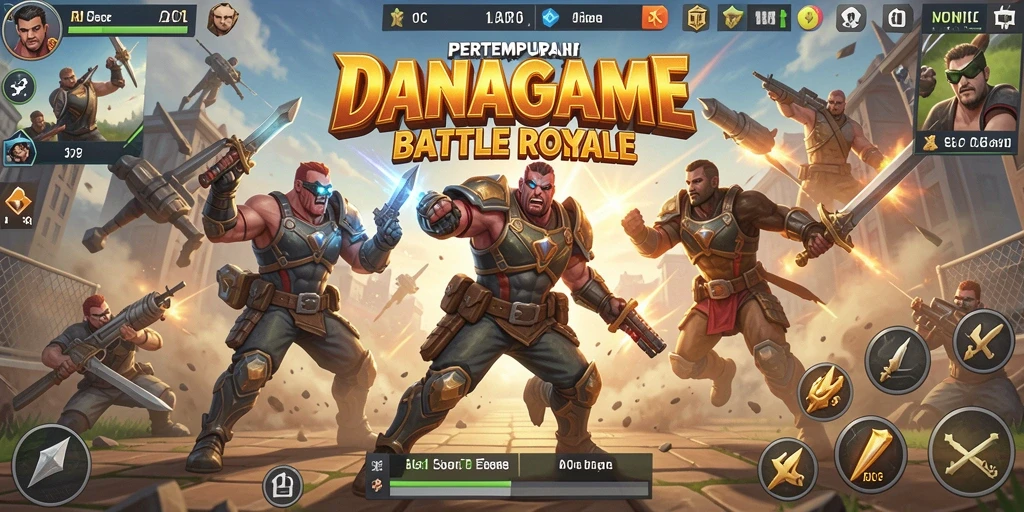 Screenshot gameplay <strong>DANAGAME</strong> menampilkan aksi seru dari pertempuran Battle Royale.