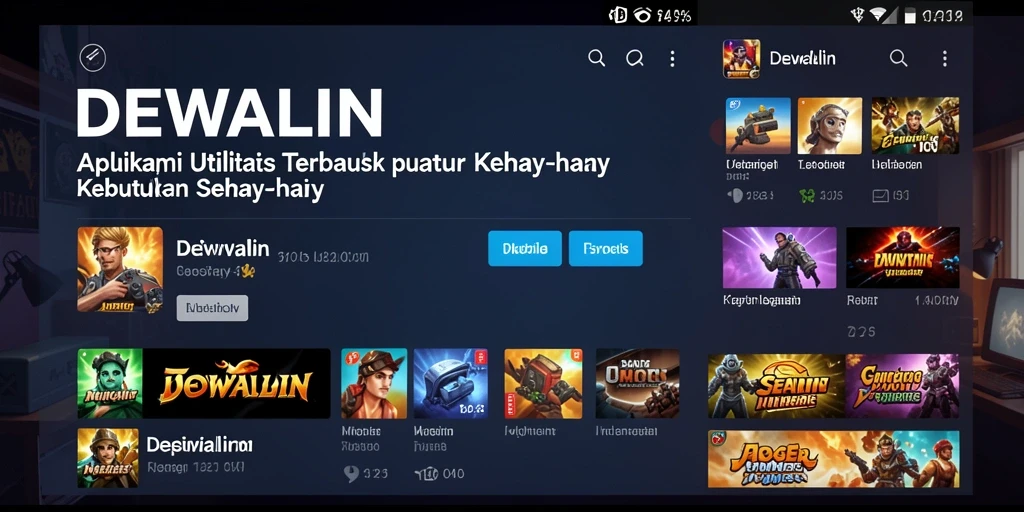 Tampilan antarmuka pengguna DEWALIN yang intuitif dan fungsional.