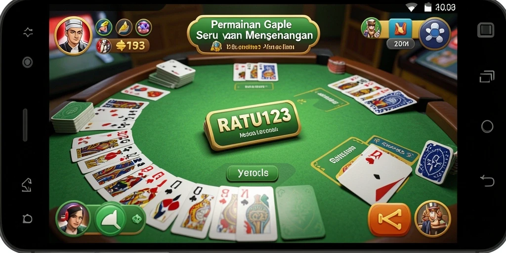 Tampilan gameplay Gaple yang seru dan interaktif di RATU123.