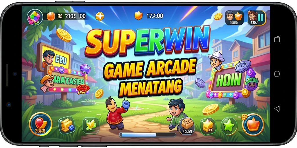 Tampilan gameplay SUPERWIN dengan tantangan seru dan menarik.