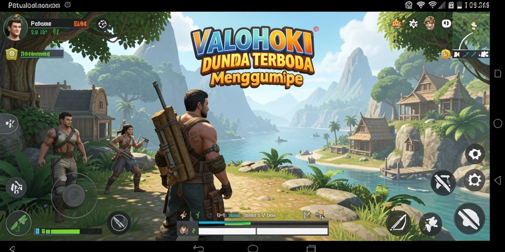 Tangkapan layar gameplay <strong>VALOHOKI</strong> yang menunjukkan eksplorasi dunia terbuka.